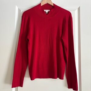 Coldwater Creek Silk Blend Mock Neck Sweater